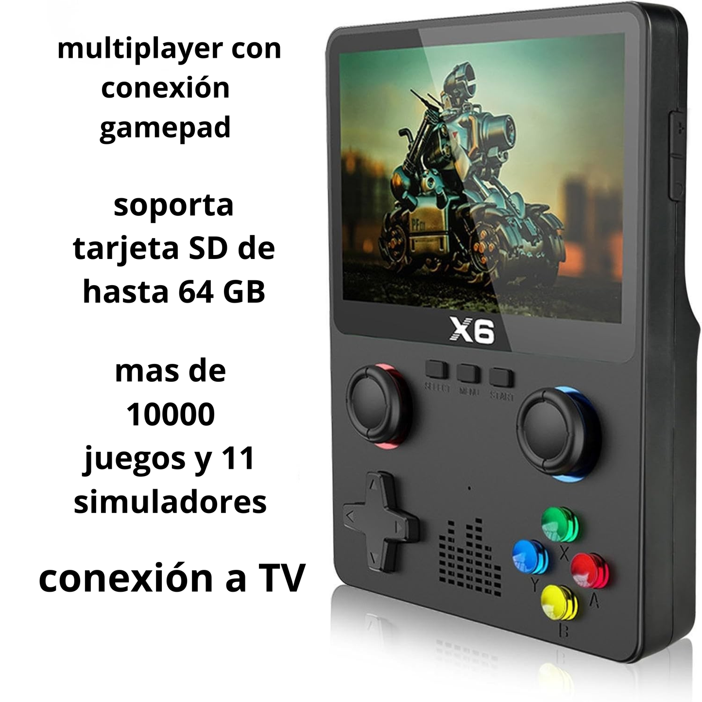 consola portatil retro con más de 10000 juegos